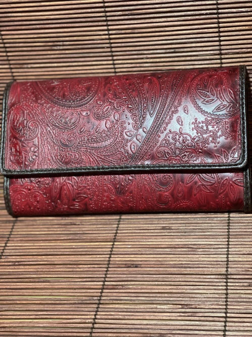 Western-Style “Tooled “ Vegan leather Wallet / Relic by Fossil